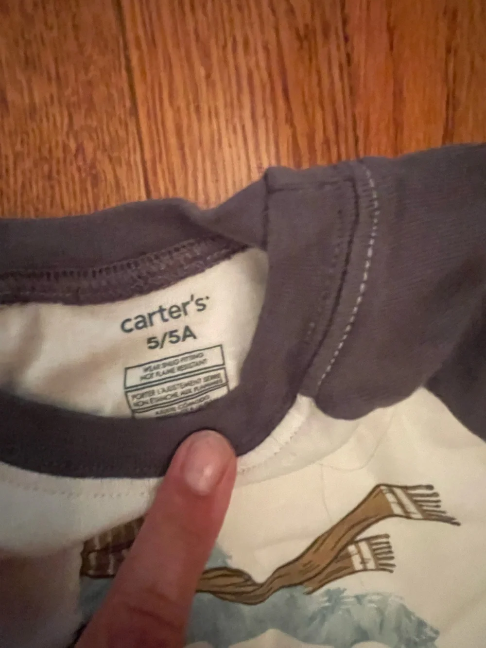 Two sets of Carter's Blue & Gray Long-Sleeve Yeti Pajama sets. Long